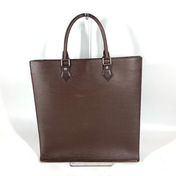LOUIS VUITTON M5908D Epi Sac Plat Tote Bag Vertical Hand Bag Leather mocha Brown - Picture 1 of 16